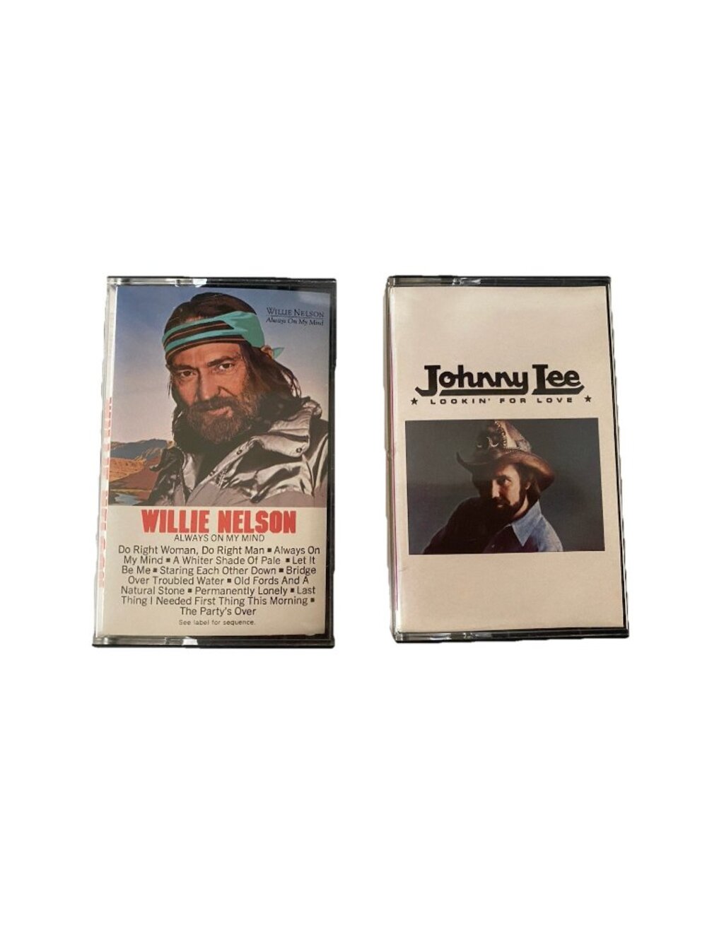 Cassette Tape Lot Johnny Lee Lookin' for Love Willie Nelson Always On My Mine
